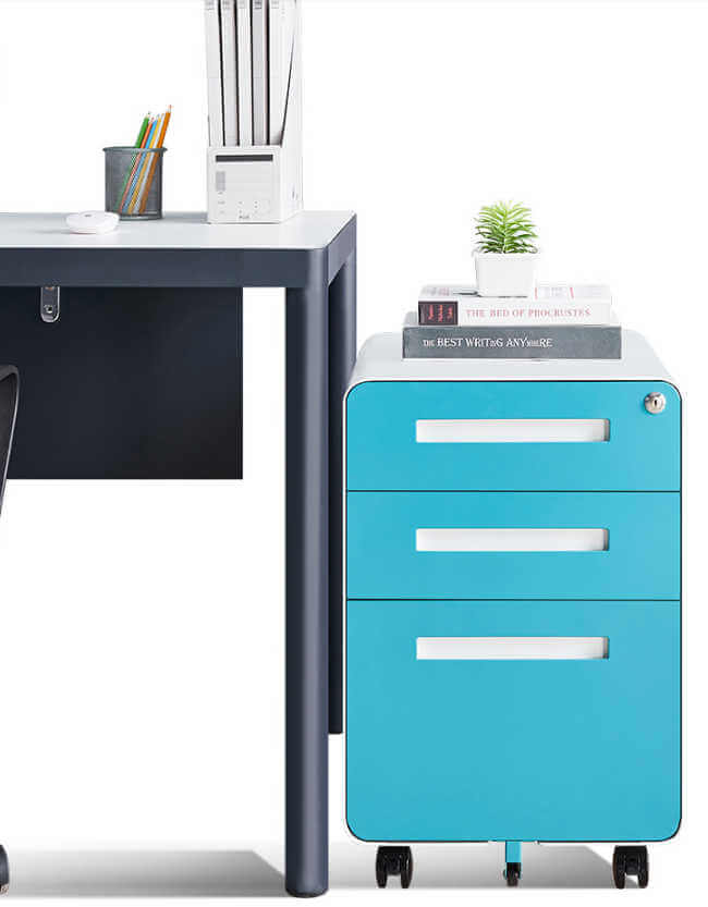 2021 hot sale blue small filing cabinet