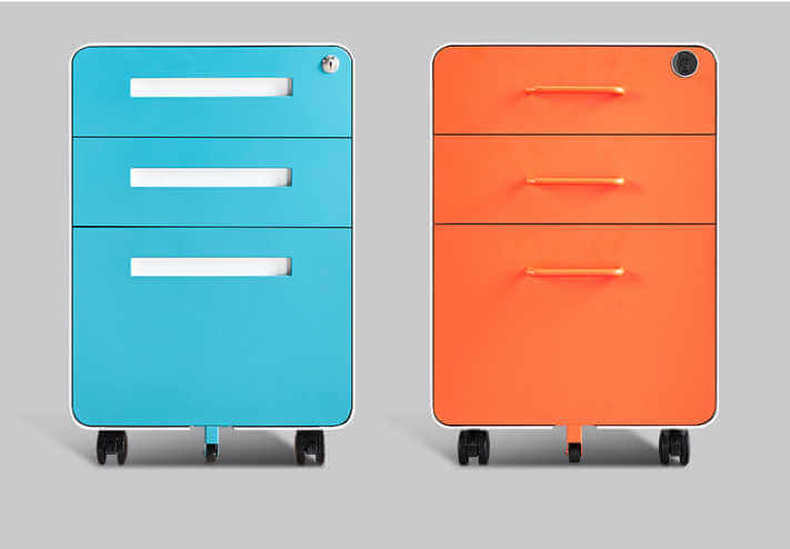 China color file cabinet on wheels
