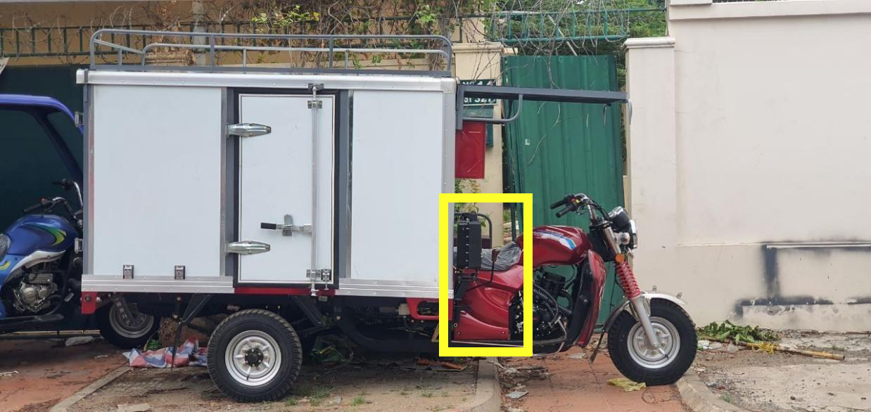 How to install a refrigeration unit on a traditional three-wheeled fuel vehicle？